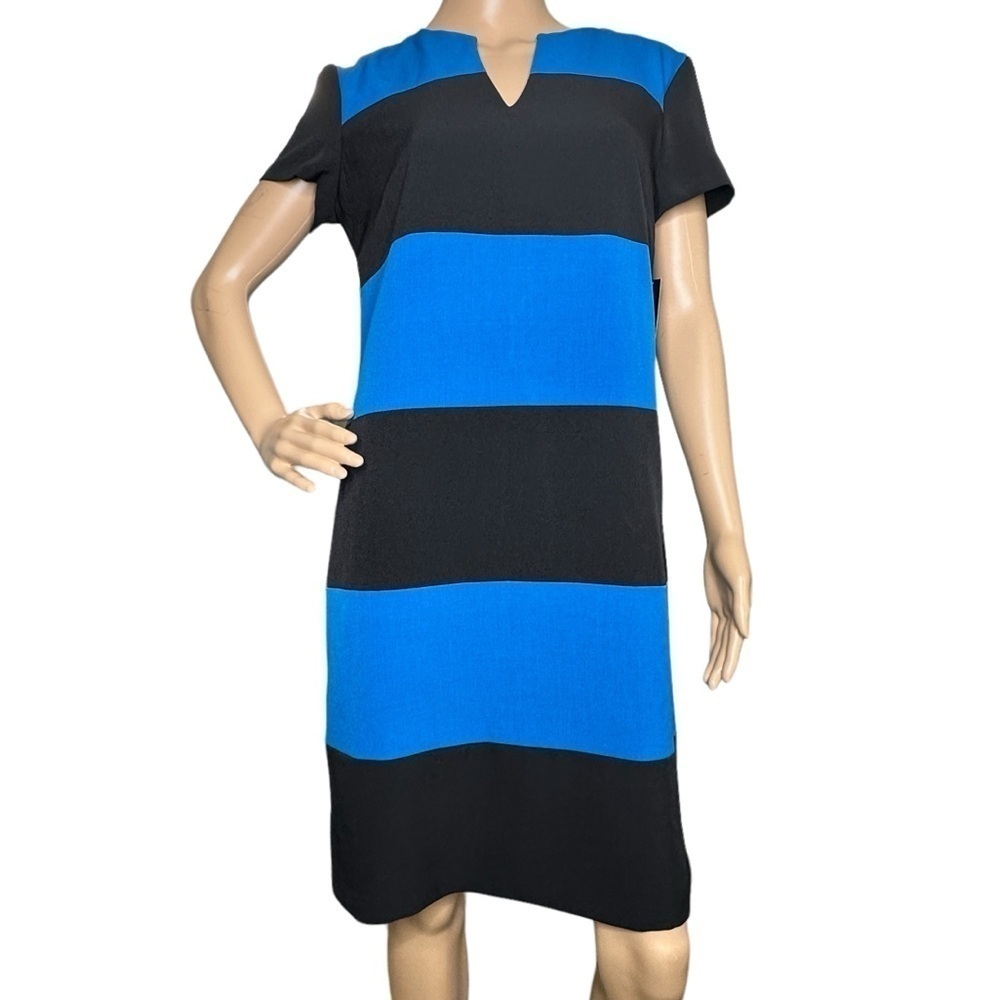 NY&Co black & blue color block dress, NWT, medium